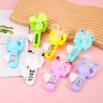 可爱迷你手压风扇儿童手持卡通动物风扇学生迷你按压式小风扇批发